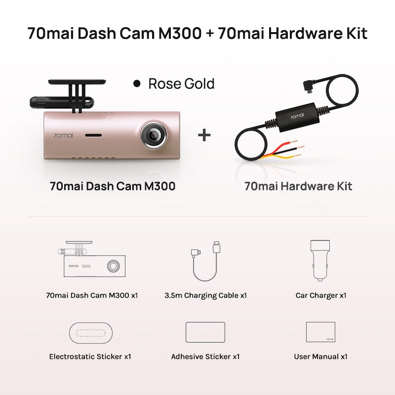 Products 70mai Dash Cam M300 Car DVR