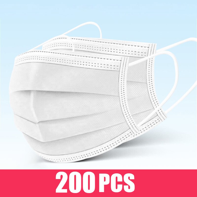 10-200pcs Surgical Face mask Disposable Black Non-wove Filter Medical masks Certified surgical mask security protection masque