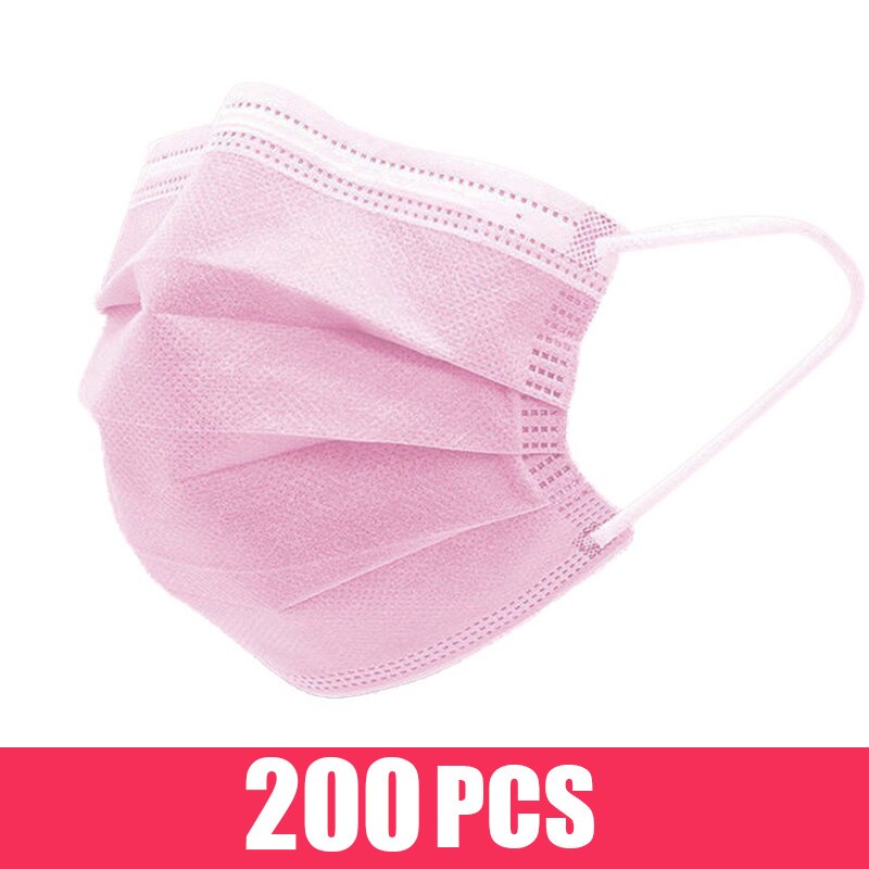 10-200pcs Surgical Face mask Disposable Black Non-wove Filter Medical masks Certified surgical mask security protection masque