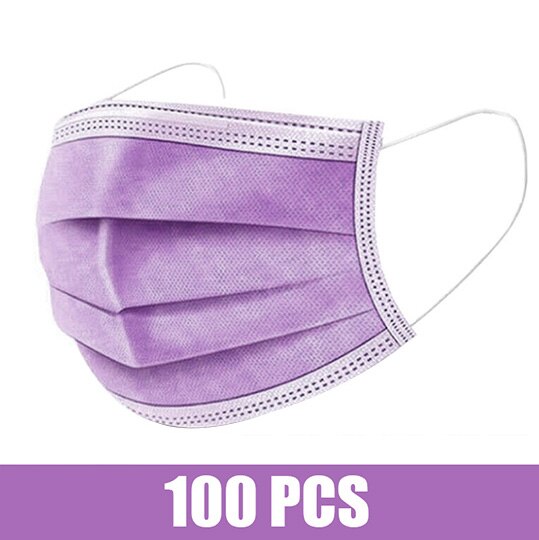 10-200pcs Surgical Face mask Disposable Black Non-wove Filter Medical masks Certified surgical mask security protection masque
