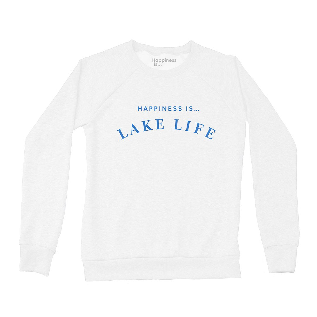 Women's Lake Life Crew Sweatshirt, White
