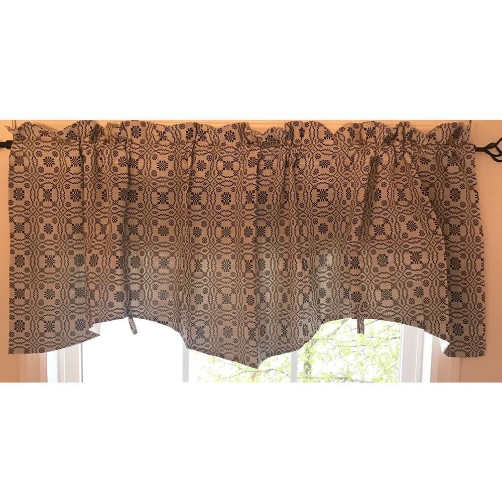 Lover’s Knot Jacquard 72" x 24" Cream - Indigo Lined