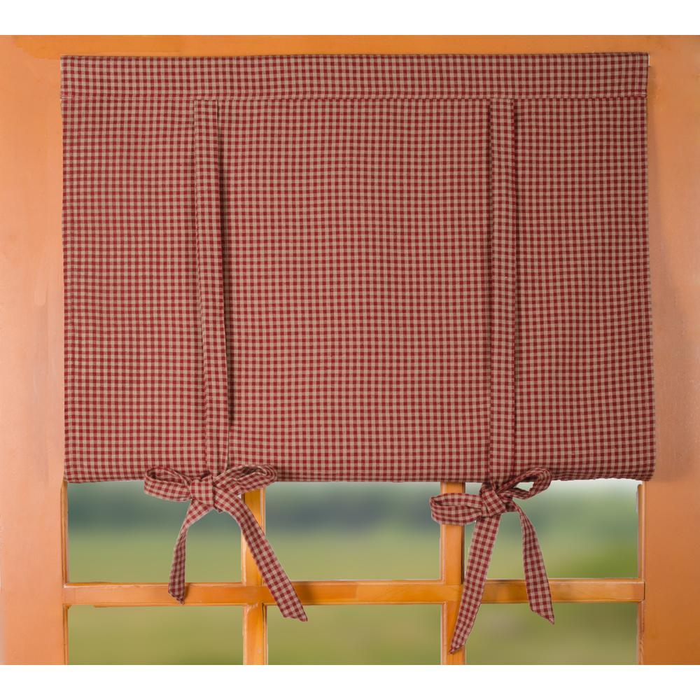 Newbury Gingham 36" x 36" Barn Red - Oat
