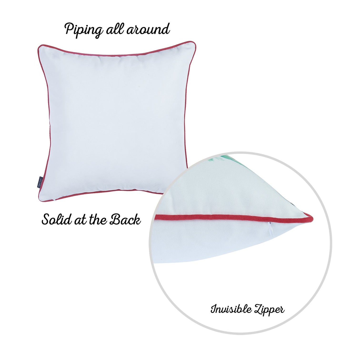 Christmas Trees Square 18" Throw Pillow Cover (Set of 4)