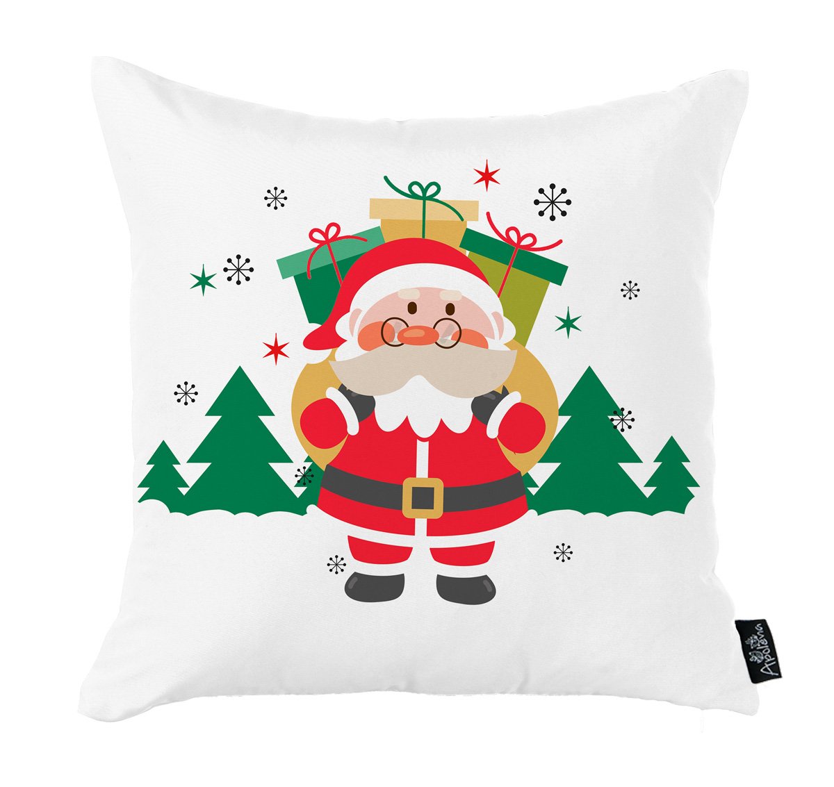 Merry Christmas Square 18" Throw Pillow Cover (Set of 4)