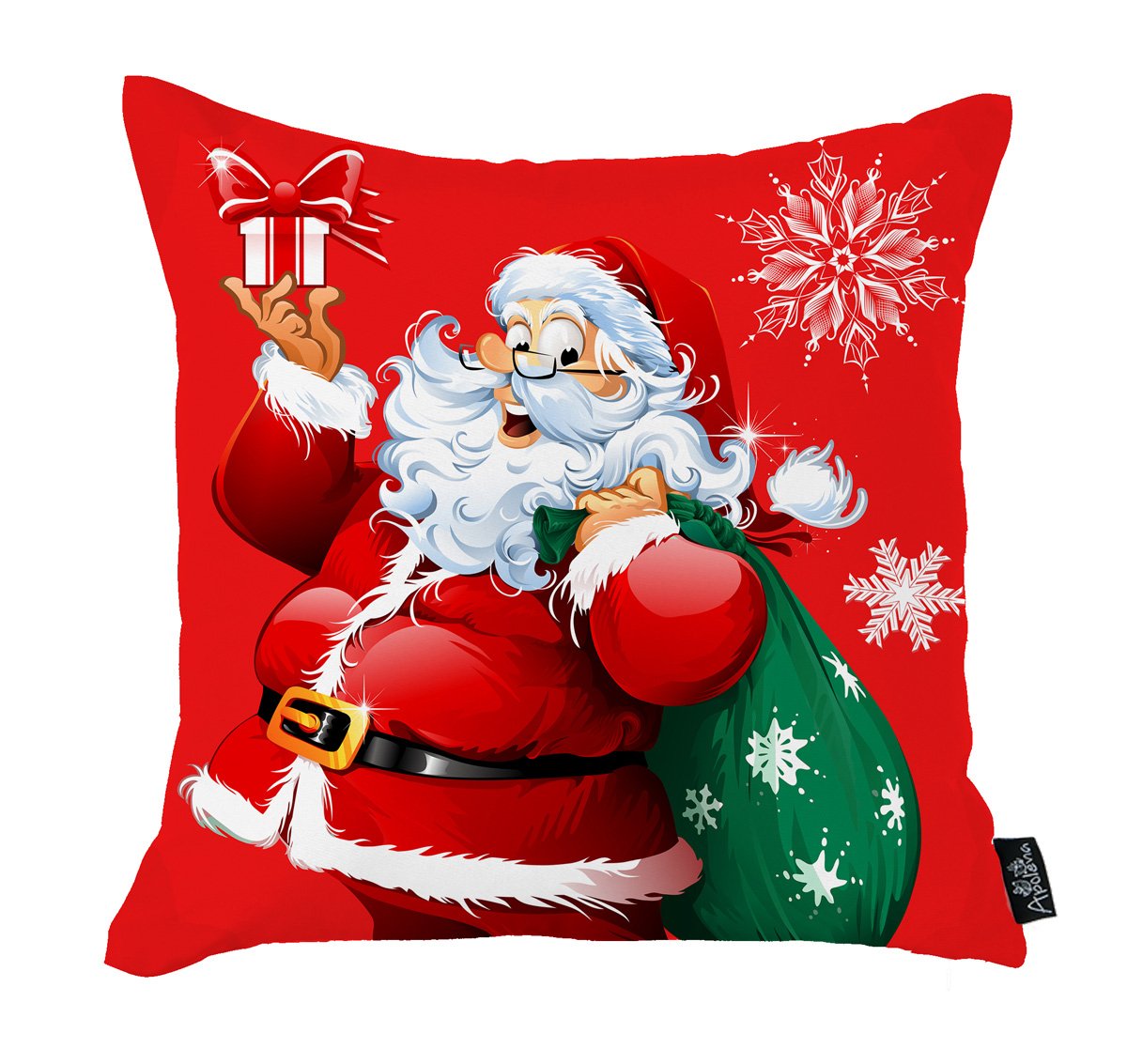 Merry Christmas Square 18" Throw Pillow Cover (Set of 4)