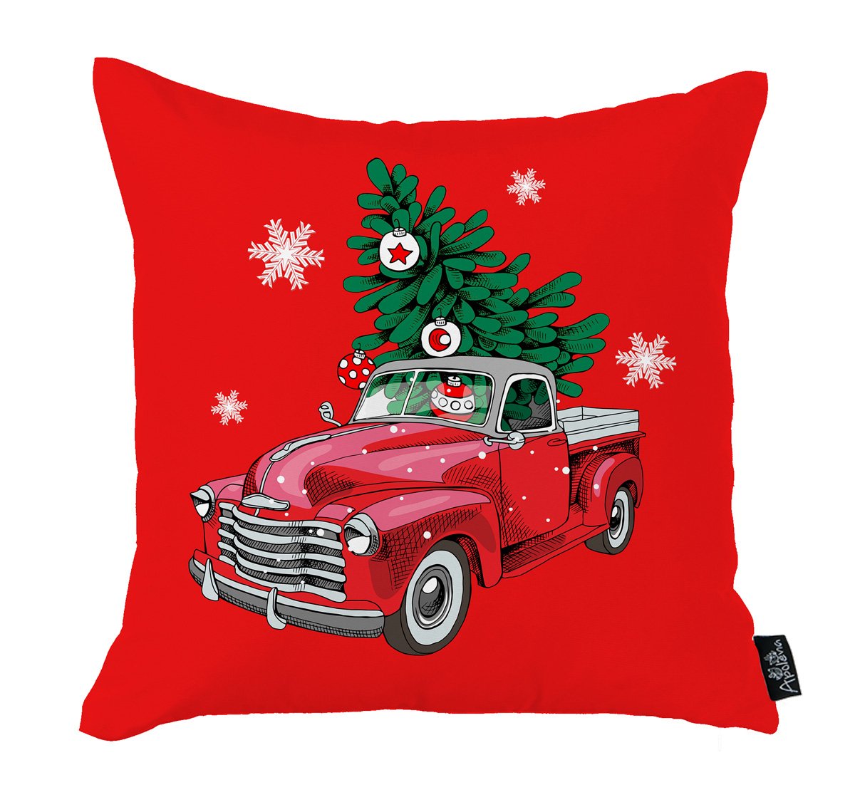 Merry Christmas Square 18" Throw Pillow Cover (Set of 4)