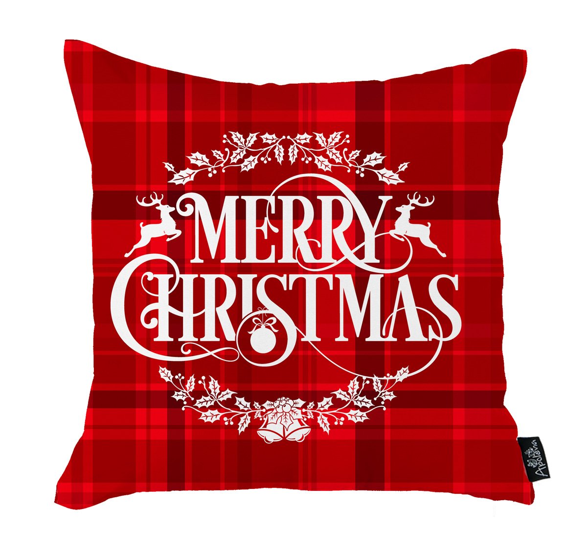 Merry Christmas Square 18" Throw Pillow Cover (Set of 4)