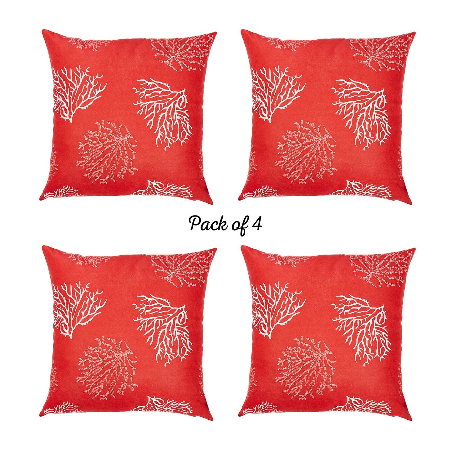 Nautica Red Reef Square 18" Throw Pillow Cover (Set of 4)