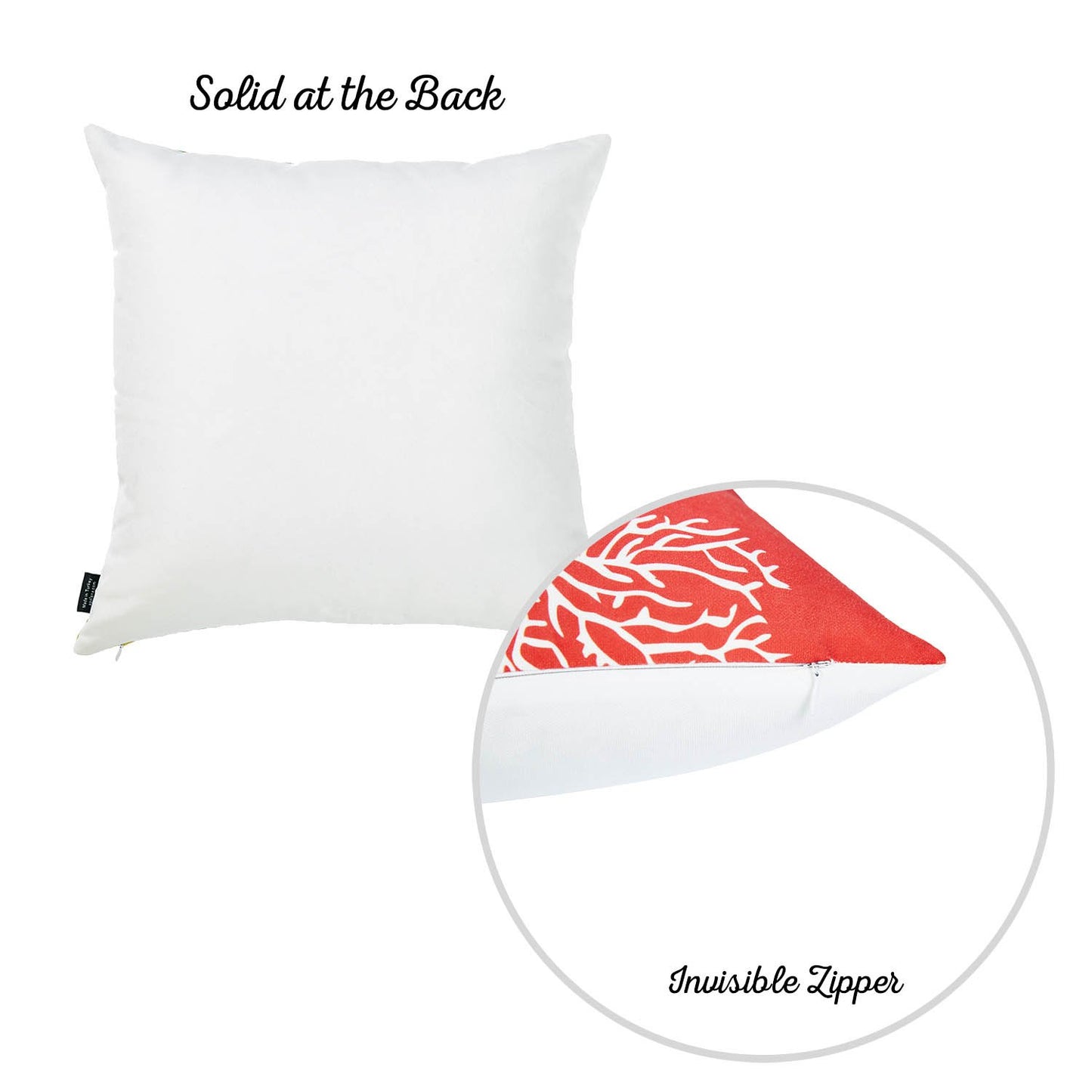 Nautica Red Reef Square 18" Throw Pillow Cover (Set of 4)
