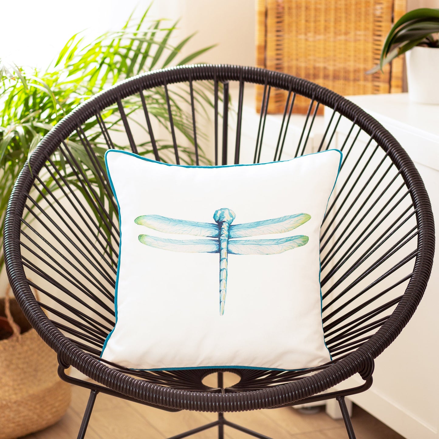 Watercolor Dragonfly Square 18" Throw Pillow Cover (Set of 4)