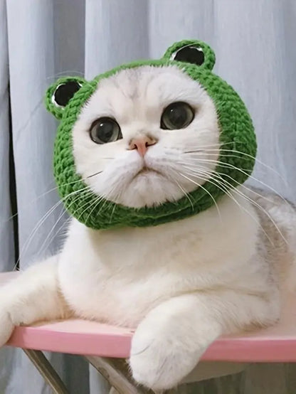 Cute Frog Design Hat, 1 Count Pet Beanies, Pet Costume Accessory for Cats & Dogs