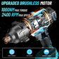 Seesii 1000Nm(738Ft-Lbs) Cordless Impact Wrench,1/2" High Torque Brushless Impact Wrench W/Two 4.0AH Battery,Fast Charger, 5 Sockets & Storage Case, Pistola De Impacto, Electric Impact Wrench for Car Truck,Wh760