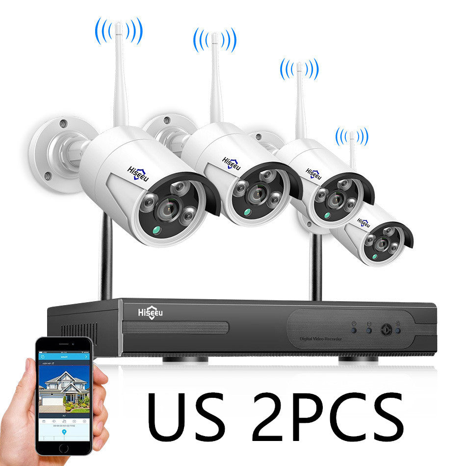 Home wireless kit 4-channel 3 million pixel wireless monitoring surveillance camera kit