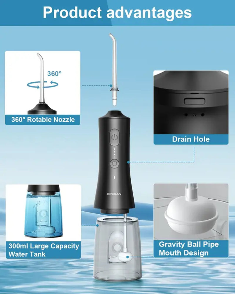 Operan Water Flosser with 4 Cleaning Modes,Cordless Oral Irrigator