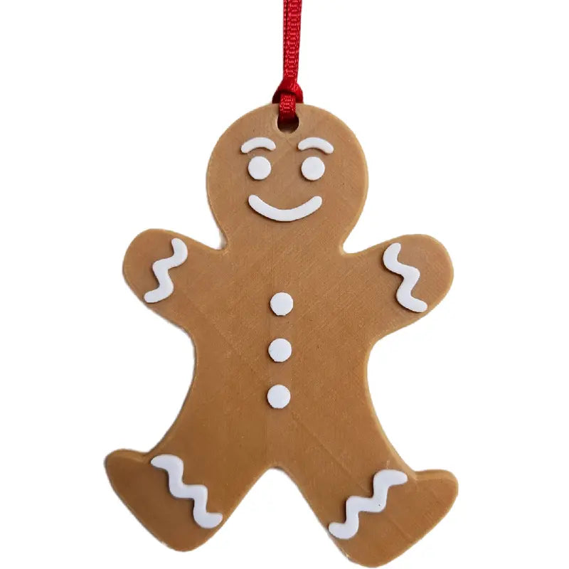 High-Quality 3D Printed Gingerbread Man Ornament for Festive Christmas Decorations