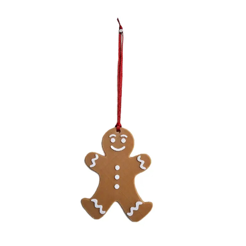 High-Quality 3D Printed Gingerbread Man Ornament for Festive Christmas Decorations