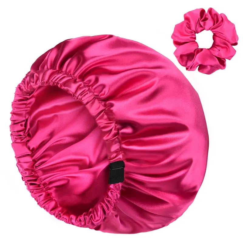 YANIBEST Satin Bonnet Hair Scrunchies Set for Hair Care