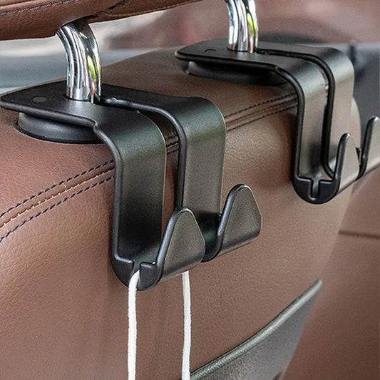 Car Headrest Storage Hook, Multifunctional Car Seat Back Hooks for Summer, Car Accessories, Portable Multipurpose Mini Hook for Car Interior Storage & Tablet Stand