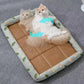 Professional Title: "Breathable Lightweight Rattan Cat Bed with Cooling Mat for Small Dogs"