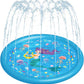 Kids Sprinklers for Outside, Splash Pad for Toddlers & Baby Pool 3-In-1 60" Water Toys Gifts for 1 2 3 4 5 Year Old Boys Girls Splash Play Mat