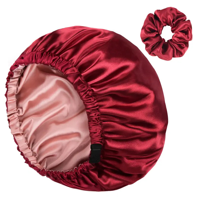 YANIBEST Satin Bonnet Hair Scrunchies Set for Hair Care