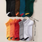 Men'S 20 Pairs Colorblock Ankle Socks, Casual Comfy Breathable Low Cut Socks for Daily Outdoor Wear, Multipack Knit Socks for All Seasons