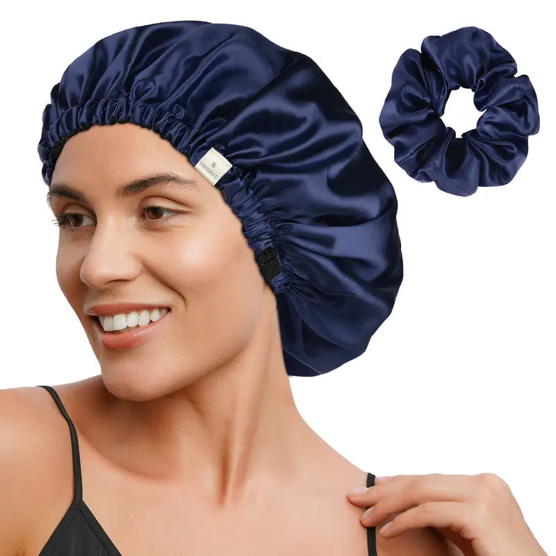 YANIBEST Satin Bonnet Hair Scrunchies Set for Hair Care