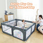 Play Pen For Babies And Toddlers, Baby Play Yard With Gate For Limited Space 47x47x26  Baby Fence With Breathable Mesh, Safety Indoor & Outdoor Activity Center