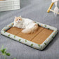 Professional Title: "Breathable Lightweight Rattan Cat Bed with Cooling Mat for Small Dogs"