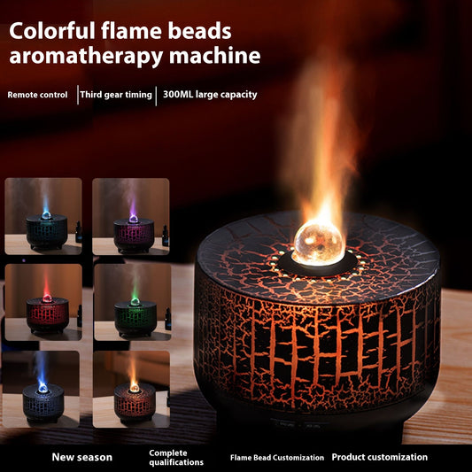 Colorful Simulation Flame Beads Aroma Diffuser Air Humidifier