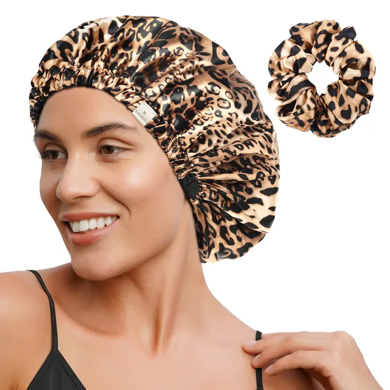 YANIBEST Satin Bonnet Hair Scrunchies Set for Hair Care