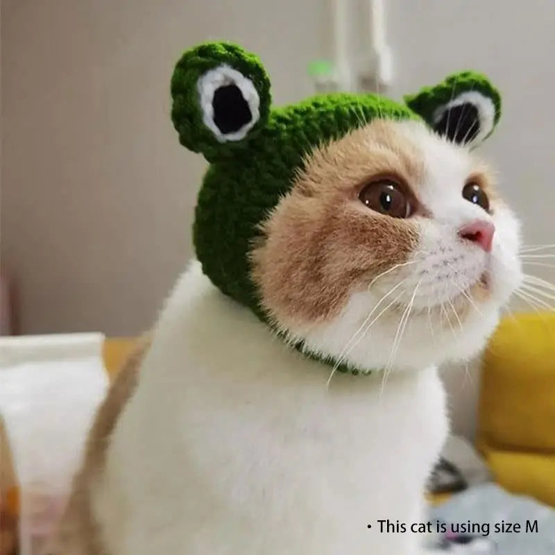 Cute Frog Design Hat, 1 Count Pet Beanies, Pet Costume Accessory for Cats & Dogs