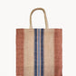 Dora Jute Tote Bag - Multi Light Brown