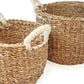 Savar Basket with White Handle