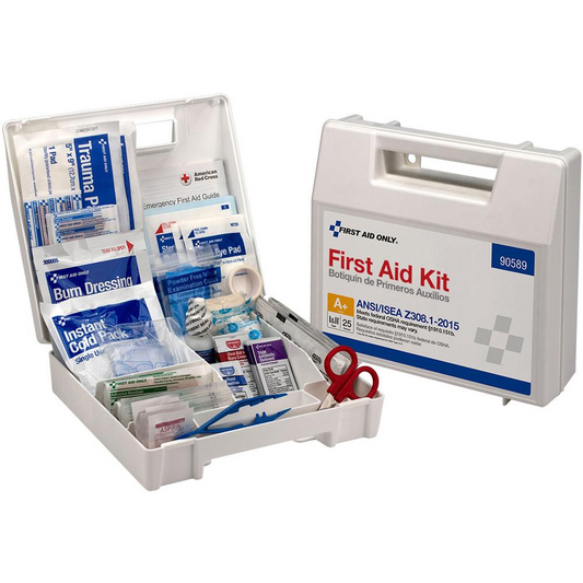 First Aid Only 25-Person Bulk Plastic First Aid Kit - ANSI Compliant - 141 x Piece(s) For 25 x Individual(s) - 1 Each