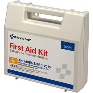 First Aid Only 25-Person Bulk Plastic First Aid Kit - ANSI Compliant - 141 x Piece(s) For 25 x Individual(s) - 1 Each