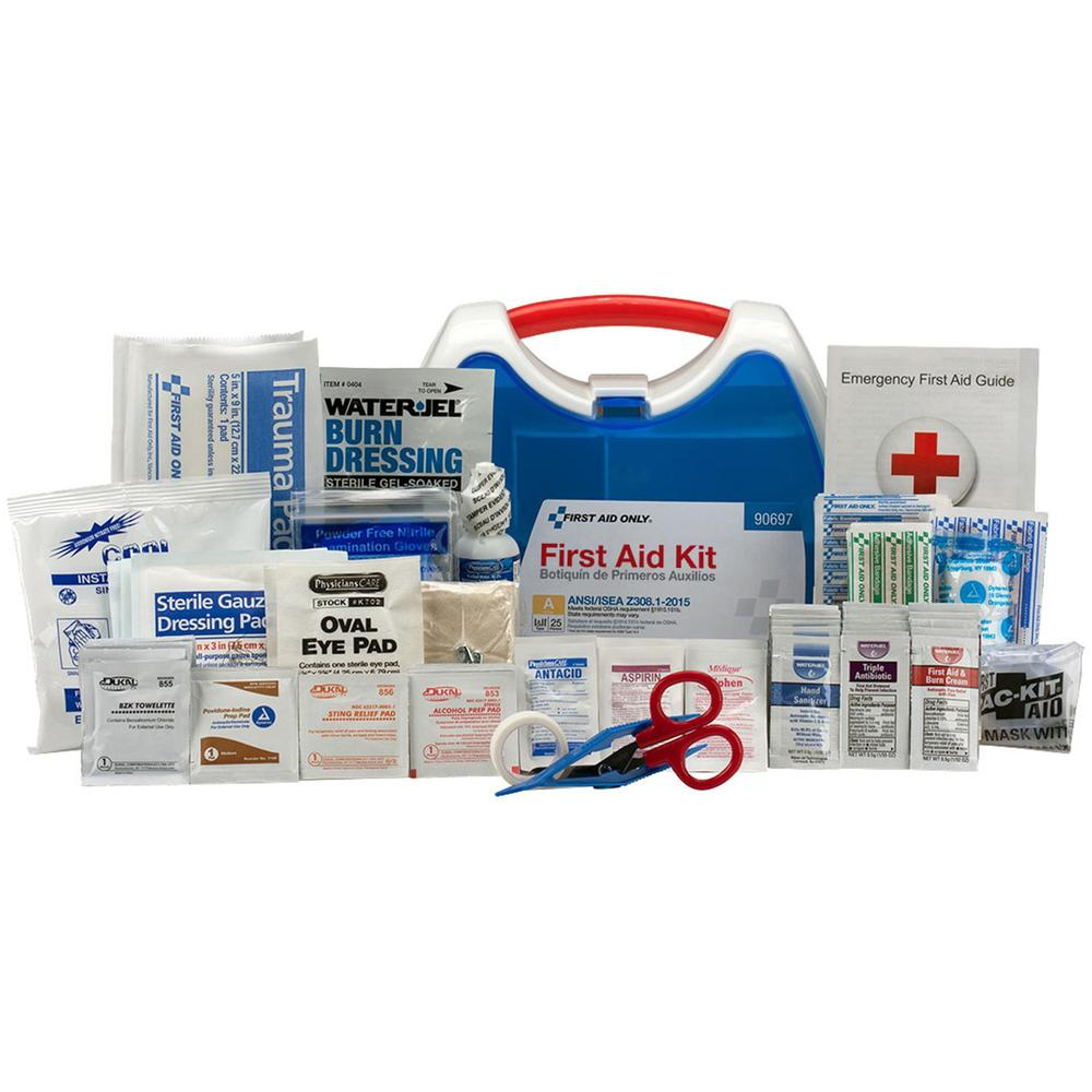 First Aid Only 25-Person ReadyCare First Aid Kit - ANSI Compliant - 141 x Piece(s) For 25 x Individual(s) - 9.3" Height x 7" Width x 4" Depth - Plastic Case - 1 Each