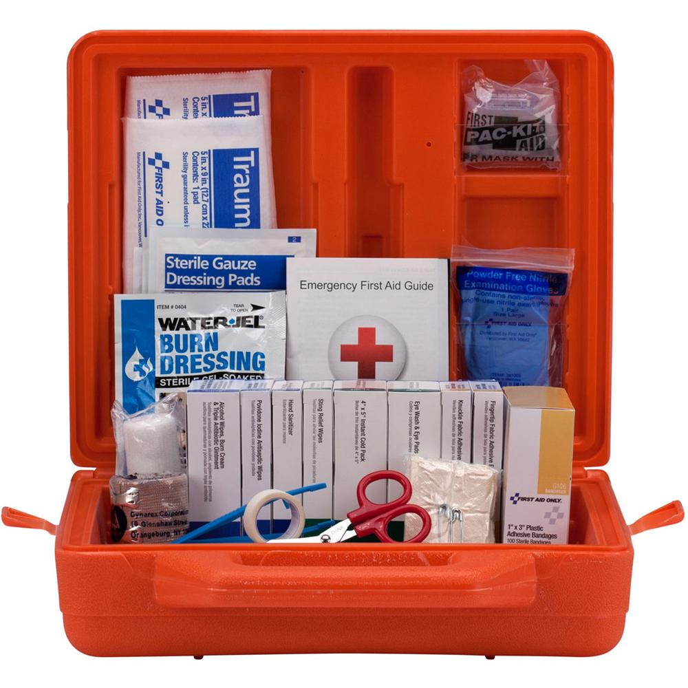 First Aid Only 50-Person Bulk Weatherproof First Aid Kit - ANSI Compliant - 215 x Piece(s) For 50 x Individual(s) - 13.3" Height x 13.3" Width x 4.3" Depth Length - Plastic Case - 1 Each