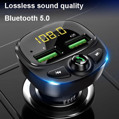 Car FM Transmitter Bluetooth 5.0 Dual USB Charger