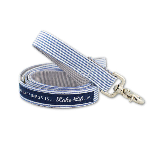 Dog Lake Life Striped Leash