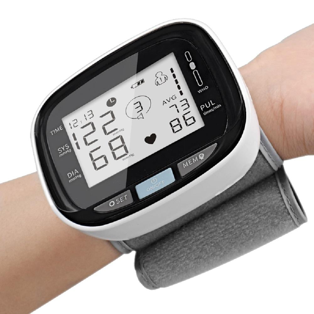 Digital Wrist Blood Pressure Monitor Beat Rate Meter Device Equipment