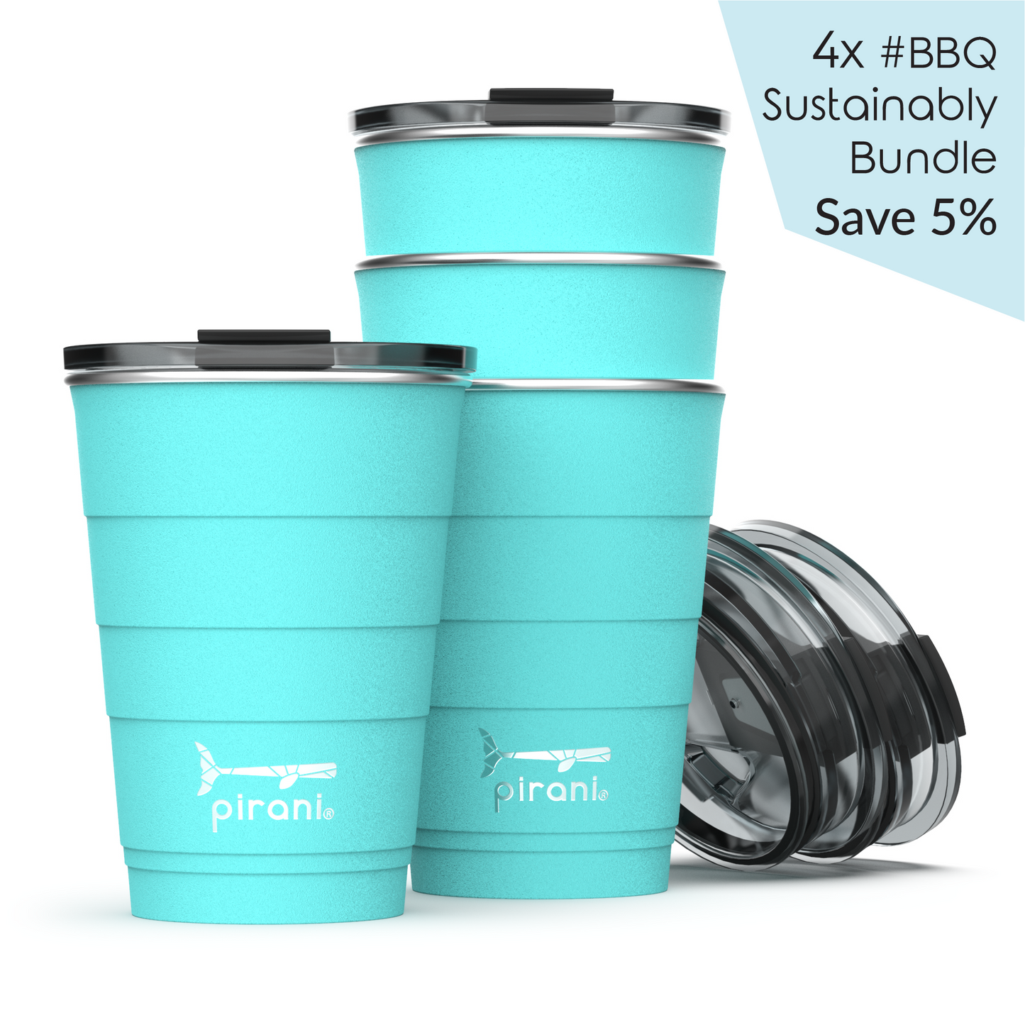 16 oz. Party Tumbler - 4 Pack - Backyard BBQ Set