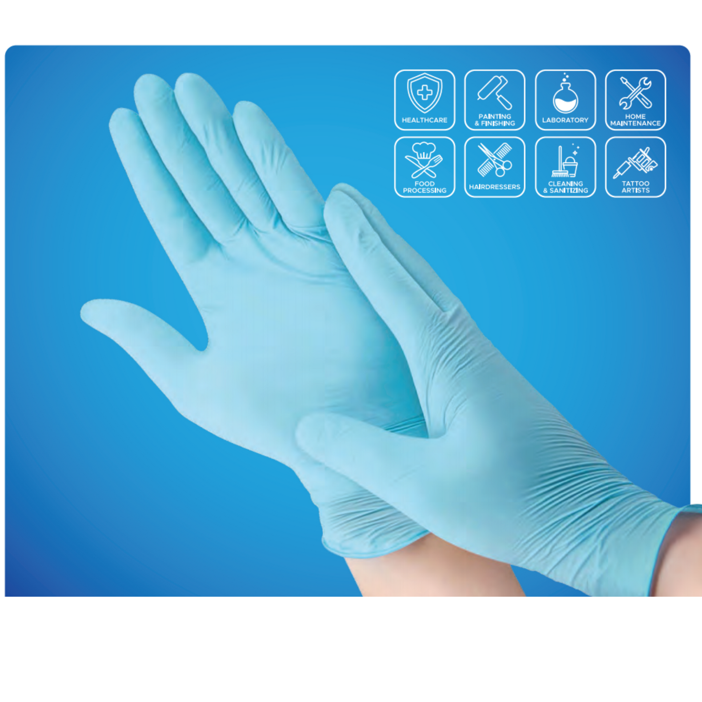 Nitrile Gloves -10 Boxes (8.49$/Box of 100pcs-100% Nitrile Patient Examination Gloves/ FDA 510(K), 4Mil - Nitrilium)