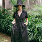 ARYA Safari Linen Midi Dress, in Black