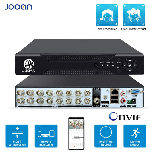 JOOAN 16CH DVR Surveillance Video HD-OUT P2P  Video Recorder Home Surveillance Security CCTV Digital