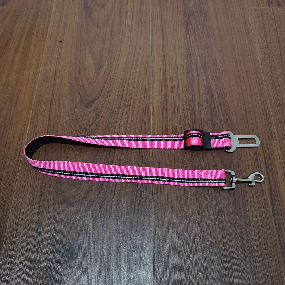 Pet Supplies Car Seat Belt Dog Seat Belt Dog Leash Vehicle Belt Adjustable Cushioning Elastic Reflective Safety Rope for Dog Cat