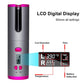 Cordless Automatic Rotating Hair Curler USB Rechargeable Curling Iron LCD Display Temperature Adjustable Hair Curler RollersTool