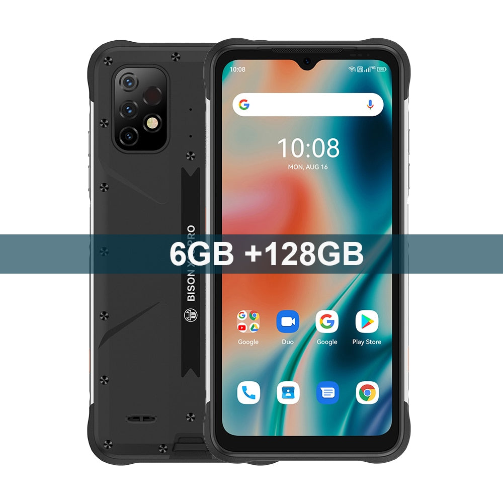 UMIDIGI BISON X10 PRO Rugged Smartphone NFC Global Version 6.53&quot; IP68 4GB 128GB Helio P60 20MP Triple Camera 6150mAh Cellphone