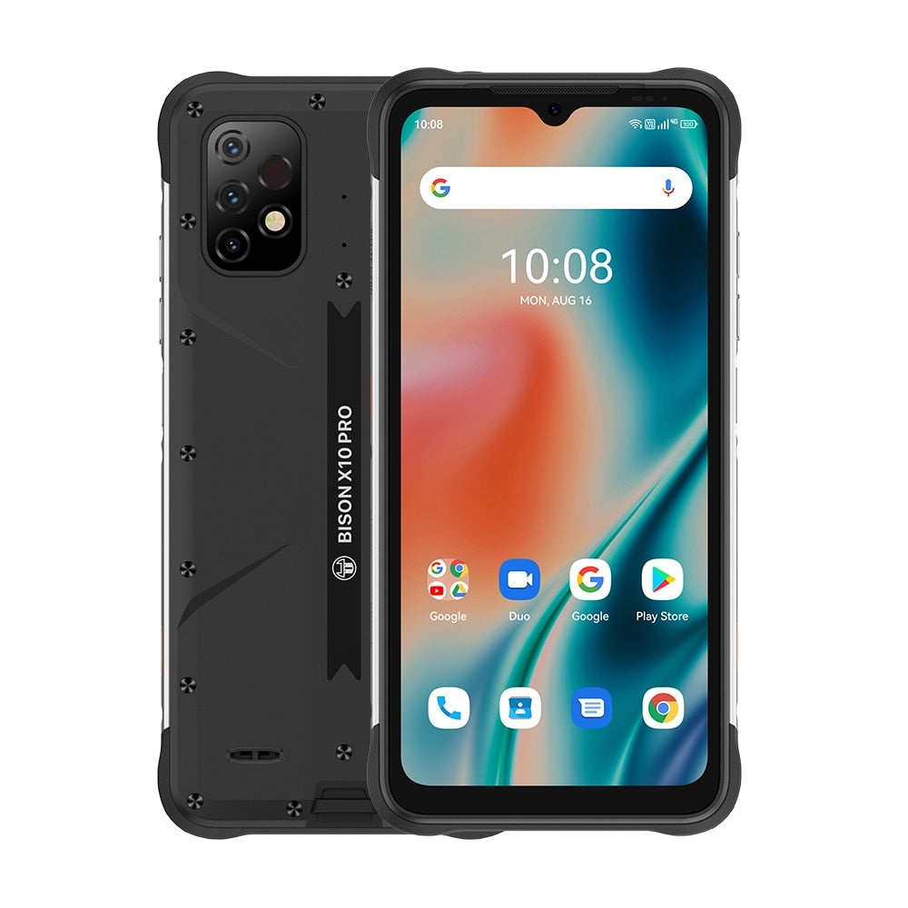 UMIDIGI BISON X10 PRO Rugged Smartphone NFC Global Version 6.53&quot; IP68 4GB 128GB Helio P60 20MP Triple Camera 6150mAh Cellphone